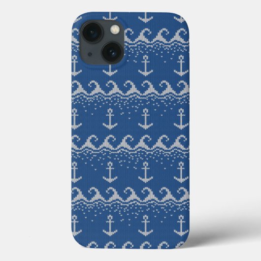 Coques Case-Mate iPhone Motif nautique de Knit (Verso)