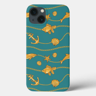 Etui iPhone Case-Mate Motif nautique d'or