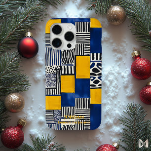 Coque iPhone 15 Pro Max Motif Ndebele Audacieux – Élégance Tribale Moderne