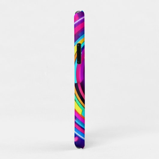 Coques Case-Mate iPhone Motif Neon Circle Vortex (Dos/Droite)