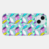 Coques Case-Mate iPhone Motif Neon Lightning Bolts & Stars (Verso (horizontal))