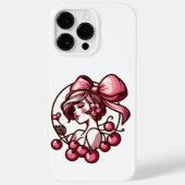 Coques Case-Mate iPhone motif noeud et cerise (Verso)
