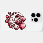Coques Case-Mate iPhone motif noeud et cerise (Verso (horizontal))