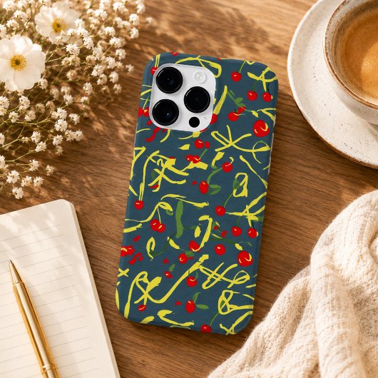 Coques Case-Mate iPhone motif noeud et cerise 