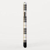 Coques Case-Mate iPhone Motif noir/blanc à la mode de plaid (Dos/Droite)