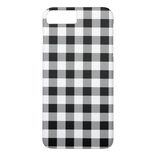 Coques Case-Mate iPhone Motif noir blanc de buffle plaid (Dos)