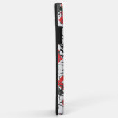 Coques Case-Mate iPhone Motif noir blanc rouge (Dos/Droite)