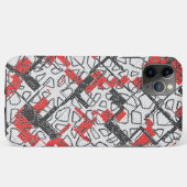Coques Case-Mate iPhone Motif noir blanc rouge (Dos (Horizontal))