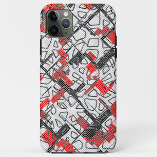 Case-Mate iPhone Case Motif noir blanc rouge