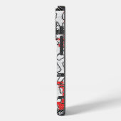 Coques Case-Mate iPhone Motif noir blanc rouge (Verso / Gauche)