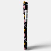 Coques Case-Mate iPhone Motif noir de fleur Groovy Nom    (Verso / Gauche)