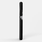 Coques Case-Mate iPhone Motif noir et blanc avec Monogram W (Dos/Droite)