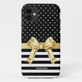 Coques Case-Mate iPhone Motif noir et blanc chic (Dos)