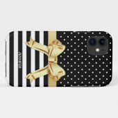 Coques Case-Mate iPhone Motif noir et blanc chic (Dos (Horizontal))