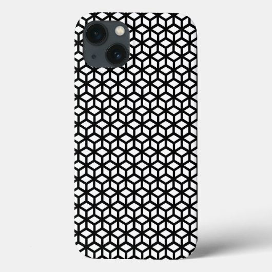 Coques Case-Mate iPhone Motif noir et blanc de cube (Verso)