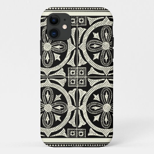 Coques Case-Mate iPhone Motif noir et blanc de mandala par le studio de (Dos)