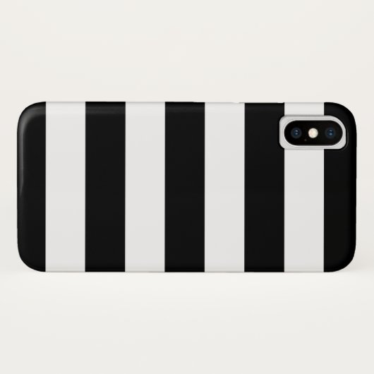 Coques Case-Mate iPhone Motif noir et blanc de rayures (Dos (Horizontal))