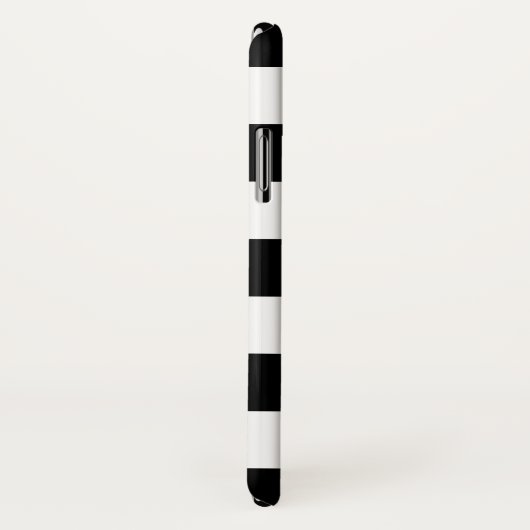 Coques Case-Mate iPhone Motif noir et blanc de rayures (Dos/Droite)