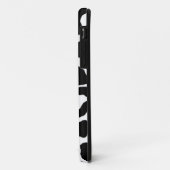 Coques Case-Mate iPhone motif noir et blanc d'impression de vache (Dos/Gauche)