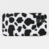 Coques Case-Mate iPhone motif noir et blanc d'impression de vache (Dos (Horizontal))