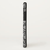 Coques Case-Mate iPhone Motif noir et blanc Retro Paisley (Dos/Gauche)