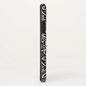 Coques Case-Mate iPhone Motif noir et blanc Retro Paisley (Dos/Droite)
