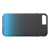 Coques Case-Mate iPhone Motif noir et bleu simple (Dos (Horizontal))