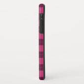 Coques Case-Mate iPhone Motif noir magenta moderne de plaid (Dos/Gauche)