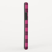 Coques Case-Mate iPhone Motif noir magenta moderne de plaid (Dos/Droite)