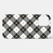 Coques Case-Mate iPhone Motif noir noir blanc plaqué (Verso (horizontal))