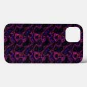 Coques Case-Mate iPhone Motif noir rose chaud (Verso (horizontal))