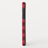 Coques Case-Mate iPhone Motif noir rouge moderne de plaid (Dos/Gauche)