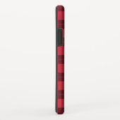 Coques Case-Mate iPhone Motif noir rouge moderne de plaid (Dos/Droite)
