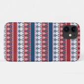 Coques Case-Mate iPhone Motif norvégien rayé bleu rouge (Dos (Horizontal))