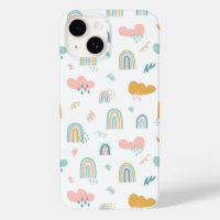 Motif nuage Rainbow et pluie amusant