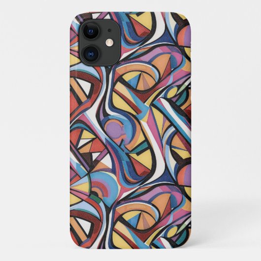 Coques Case-Mate iPhone Motif numérique géométrique abstrait moderne 48 (Dos)