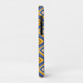 Coques Case-Mate iPhone Motif oculaire psychédélique indigo bleu jaune (Dos/Gauche)