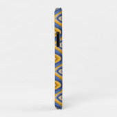 Coques Case-Mate iPhone Motif oculaire psychédélique indigo bleu jaune (Dos/Droite)