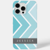 Coques Case-Mate iPhone Motif Ombre Aqua Zig Zag Chevrons (Verso)
