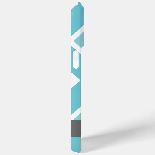 Coques Case-Mate iPhone Motif Ombre Aqua Zig Zag Chevrons (Verso / Droite)