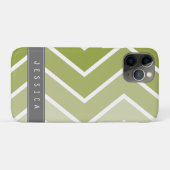 Coques Case-Mate iPhone Motif Ombre Green Zig Zag Chevrons (Dos (Horizontal))
