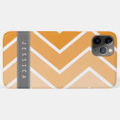 Coques Case-Mate iPhone Motif Ombre Orange Zig Zag Chevrons (Dos (Horizontal))