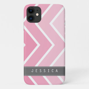 Coques Pour iPhone Motif Ombre Pink Zig Zag Chevrons