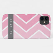 Coques Case-Mate iPhone Motif Ombre Pink Zig Zag Chevrons (Dos (Horizontal))