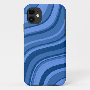Case-Mate iPhone Case Motif onduleux de rayures de bleu de ciel