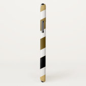 Coques Case-Mate iPhone Motif Or Blanc Et Grandes Baies Noires (Dos/Droite)