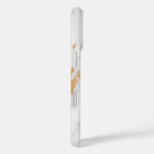 Coques Case-Mate iPhone Motif or et Marbre blanc Nom personnalisé (Verso / Droite)