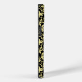 Coques Case-Mate iPhone Motif Or sur noir (Verso / Droite)