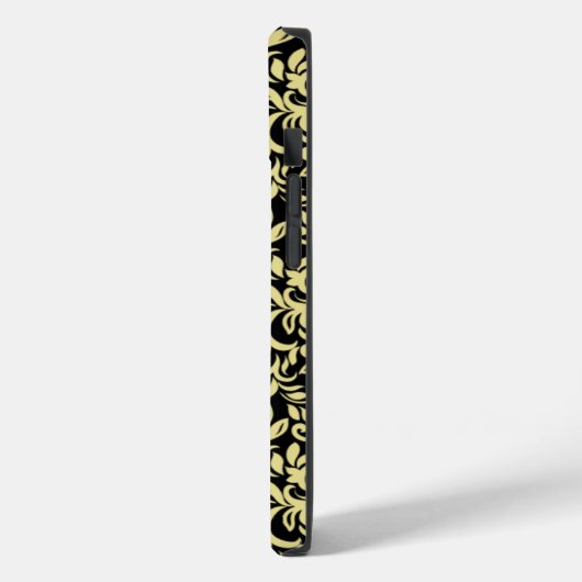 Coques Case-Mate iPhone Motif Or sur noir (Verso / Gauche)
