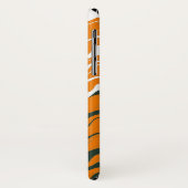 Coques Case-Mate iPhone Motif orange blanc gris de mer Wavy Stripes (Dos/Gauche)